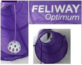 Produktbild von FELIWAY Optimum Katzen-Tunnel aus Polyester in Lila
