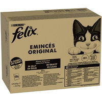 Produktbild von Felix Classic Katzen Nassfutter Pouch Mix Stückchen in Gelee und Sauce 120 x 85 g - 120 x 85 g
