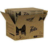 Produktbild von Felix Classic Katzen Nassfutter Stückchen in Gelee Fisch Mixpaket 80 x 85 g - 80 x 85 g