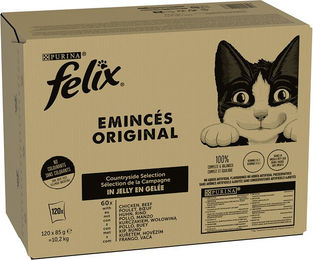 Felix Classic Katzenfutter Stückchen in Gelee Rind und Huhn Adult 120 x 85 g - 120 x 85 g – Bild 1 von 10