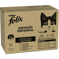 Produktbild von Felix Classic Katzenfutter Stückchen in Gelee Rind und Huhn Adult 120 x 85 g - 120 x 85 g