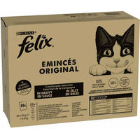 Produktbild von Felix Classic Pouches Katzenfutter Geschmacksvielfalt vom Land 80 x 85 g - 80 x 85 g