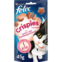 Felix Crispies Katzensnack Lachs und Forelle für erwachsene Katzen 4x45g – Bild 1 von 9