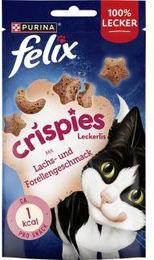 Felix Crispies Katzensnack Lachs und Forelle für erwachsene Katzen 8 x 45 g - 8 x 45 g – Bild 1 von 5