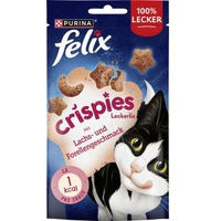 Produktbild von Felix Crispies Katzensnack Lachs und Forelle für erwachsene Katzen 8 x 45 g - 8 x 45 g