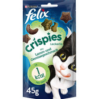 Produktbild von Felix Crispies Katzensnack Lamm und Gemüse für erwachsene Katzen 8x45g