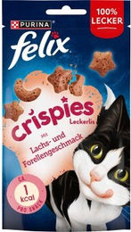 Felix Crispies Leckerli für Katzen mit Lachs und Forelle 8x45g - 8 x 45 g – Bild 1 von 3