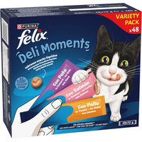 Produktbild von Felix Deli Moments Leckerli Creme Huhn Lachs Ente 48 x 10 g für Katzen