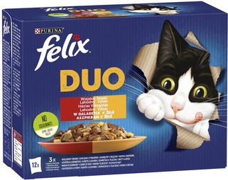 Felix Doppelt lecker Geschmacksvielfalt vom Land Katzen Nassfutter Adult 12x85 g – Bild 1 von 1
