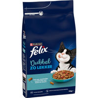 Produktbild von Felix Doppelt lecker Katzenfutter Lachs und Fisch für erwachsene Katzen 4 kg
