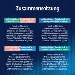 Felix Doppelt Lecker Nassfutter Katze Adult Geschmacksvielfalt aus dem Wasser Stückchen in Gelee 12 x 85 g - 12 x 85 g – Bild 1 von 10
