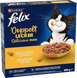 Felix Doppelt Lecker Trockenfutter für Katzen Adult Huhn und Truthahn 800 g – Bild 1 von 4