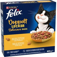 Produktbild von Felix Doppelt Lecker Trockenfutter für Katzen Adult Huhn und Truthahn 800 g