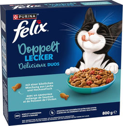 Felix Doppelt Lecker Trockenfutter Katze Adult Lachs und Hochseefisch 4 kg – Bild 1 von 4