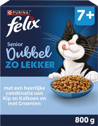 Felix Doppelt So Lecker Katzenfutter Senior Huhn und Truthahn 800 g – Bild 1 von 3