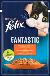 Felix Fantastic Katzen Nassfutter Huhn mit Gelee für erwachsene Katzen 26 x 85 g ohne Konservierungsstoffe - 26 x 85 g – Bild 1 von 1