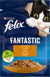 Produktbild von Felix Fantastic Pouches Katzen Nassfutter Huhn Stückchen in Gelee Adult 26 x 85 g ohne Konservierungsstoffe - 26 x 85 g