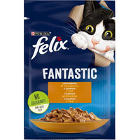 Produktbild von Felix Fantastic Pouches Katzen Nassfutter Huhn Stückchen in Gelee Adult 26 x 85 g ohne Konservierungsstoffe - 26 x 85 g