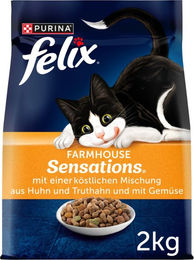 Produktbild von Felix Farmhouse Sensations Huhn & Truthahn Katzenfutter Adult 4x2kg