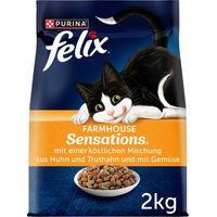 Produktbild von Felix Farmhouse Sensations Huhn & Truthahn Katzenfutter Adult 4x2kg