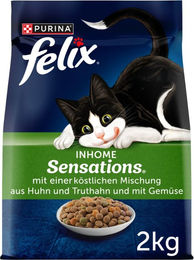 FELIX Inhome Sensations Katzenfutter Trockenfutter Huhn und Gemüse für Wohnungskatzen Adult 2kg - 2 kg – Bild 1 von 5