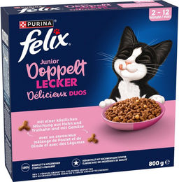 Produktbild von Felix Junior Kitten Nassfutter Huhn & Truthahn 800 g