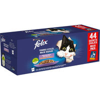 Produktbild von Felix Katzen Nassfutter Adult Stückchen in Gelee Huhn Lachs Kabeljau Ente 88 x 85 g