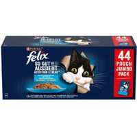 Produktbild von Felix Katzen Nassfutter für sterilisierte Adult Katzen mit Fischsorten in Gelee 44 x 85g