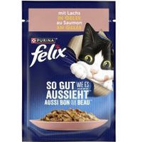 Produktbild von Felix Katzen Nassfutter Lachs in Gelee für erwachsene Katzen 26x85g - 26 x 85 g