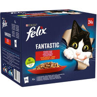 Produktbild von Felix Katzen Nassfutter Rind Stückchen in Sauce für erwachsene Katzen 24x85g