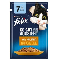 Produktbild von Felix Katzen Nassfutter Senior Stückchen in Gelee 104x85 g - 104 x 85 g