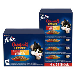 Felix Katzen Nassfutter Stückchen in Gelee Adult 24 x 85 g - 96 x 85 g – Bild 1 von 9