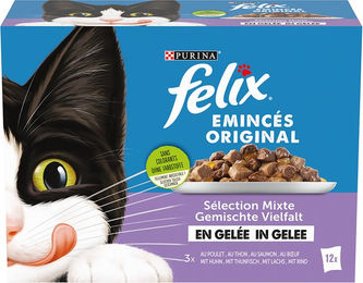 Produktbild von Felix Katzen Nassfutter Stückchen in Gelee Fisch und Geflügel 24 x 85 g - 24 x 85 g