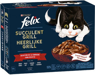 Felix Katzen Nassfutter Stückchen in Sauce Auswahl vom Land für erwachsene Katzen 12 x 80 g - 12 x 80 g – Bild 1 von 2