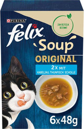Produktbild von Felix Katzen-Suppe Geschmacksvielfalt mit Kabeljau, Thunfisch und Scholle 8x48g