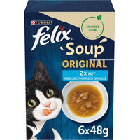 Produktbild von Felix Katzen-Suppe Geschmacksvielfalt mit Kabeljau, Thunfisch und Scholle 8x48g