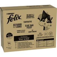 Produktbild von Felix Katzenfutter Adult Fisch Mixpaket mit Stückchen in Gelee 80 x 85 g - 80 x 85 g