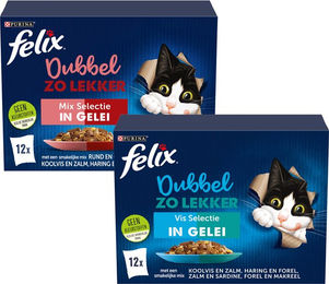 Felix Katzenfutter Auswahl Mix Stückchen in Gelee mit Fisch 24 x 85 Gramm – Bild 1 von 4