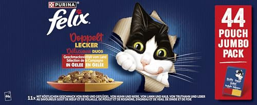 Felix Katzenfutter Nassfutter für sterilisierte Katzen Adult Stückchen in Gelee 44 x 85g – Bild 1 von 3