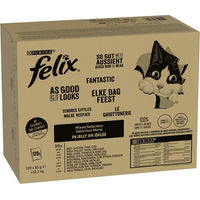Produktbild von Felix Katzenfutter Stückchen in Gelee Fisch Mix Adult 120 x 85 g - 120 x 85 g
