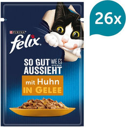 Felix Katzenfutter Stückchen in Gelee mit Huhn Adult 26x85g – Bild 1 von 1