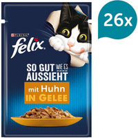 Produktbild von Felix Katzenfutter Stückchen in Gelee mit Huhn Adult 26x85g