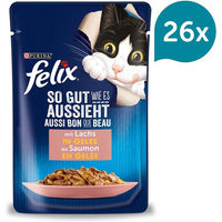 Produktbild von Felix Katzenfutter Stückchen in Gelee mit Lachs für Adult 26x85g