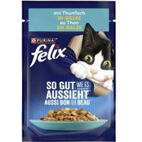 Produktbild von Felix Katzenfutter Thunfisch Stückchen in Gelee 85 g - 85 g