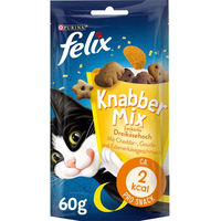 Produktbild von Felix KnabberMix Dreikäsehoch Katzensnack Adult 4x60g