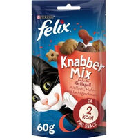 Produktbild von Felix KnabberMix Grillspaß Katzen Leckerli mit Rind Huhn und Lachs 8x60g - 8 x 60 g