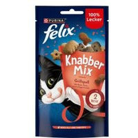 Produktbild von Felix KnabberMix Grillspaß Katzensnack mit Huhn, Rind und Lachs 60 g - 60 g