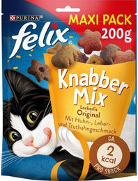 Produktbild von Felix KnabberMix Katzensnack bunter Mix Huhn und Truthahn für erwachsene Katzen 5x200g