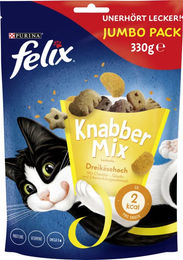 Felix KnabberMix Katzensnack für erwachsene Katzen mit Huhn, Truthahn und Fisch 330 g - 330 g – Bild 1 von 6
