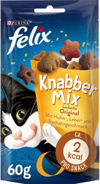 Produktbild von Felix KnabberMix Katzensnack Huhn und Truthahn für erwachsene Katzen 4x60g